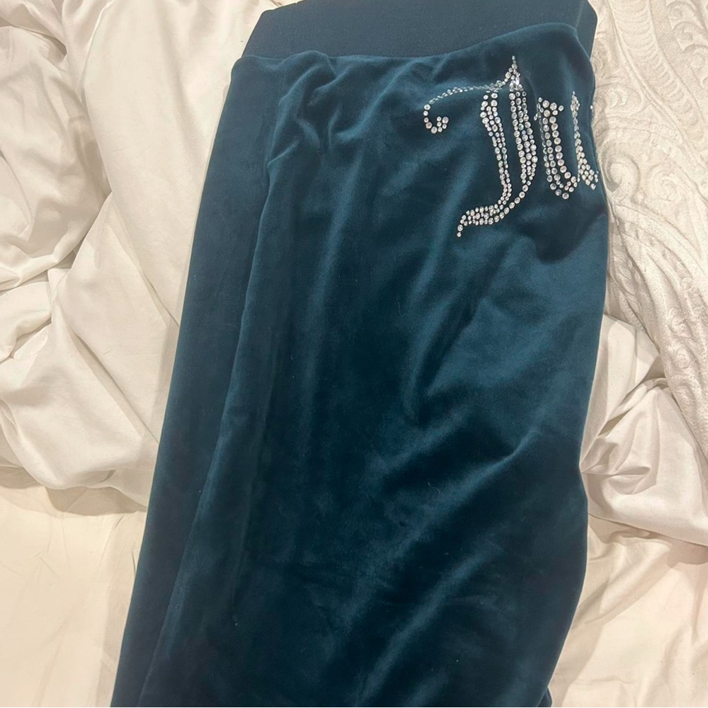 Juicy Couture Navy Blue Velvet Tracksuit Pants